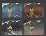 Chinese Boy color comps, designed for UnityFive's personal project